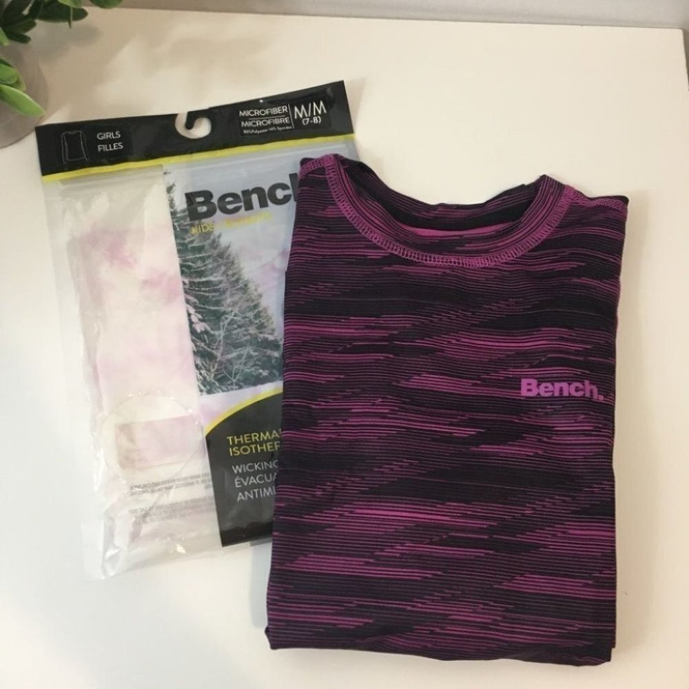 ⭐️3/$25 Bench Girls Microfiber Purple Thermal Shirt  NWOT